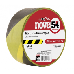 CINTA DEMARCATORIA ADHESIVA 48 MM.X 30 MTS. AMARILLANEGRA NOVE 54