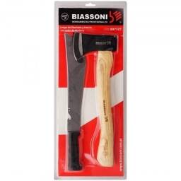 SET DE MACHETE PESCADOR Y HACHA CAMPING  - BIASSONI