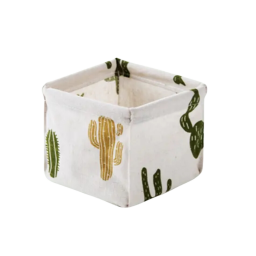 Cesto o canasta organizador escritorio bao cosmticos plegable diseo cactus